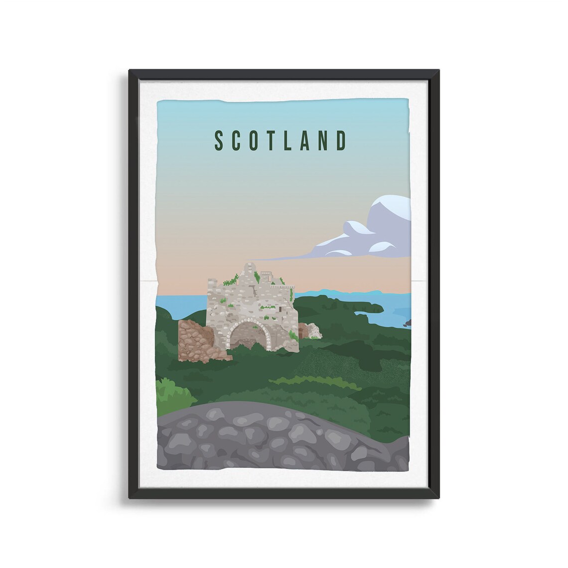 Scotland Travel Poster, Country Wall Art Print