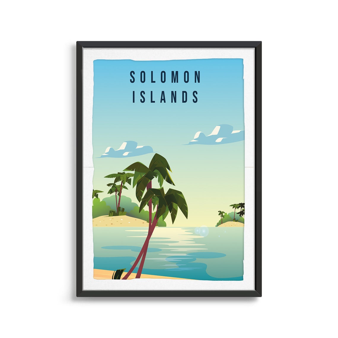 Solomon Islands Poster Country Art Country Wall Art Country Print Country Poster Country Print Travel Gift Travel Illustration