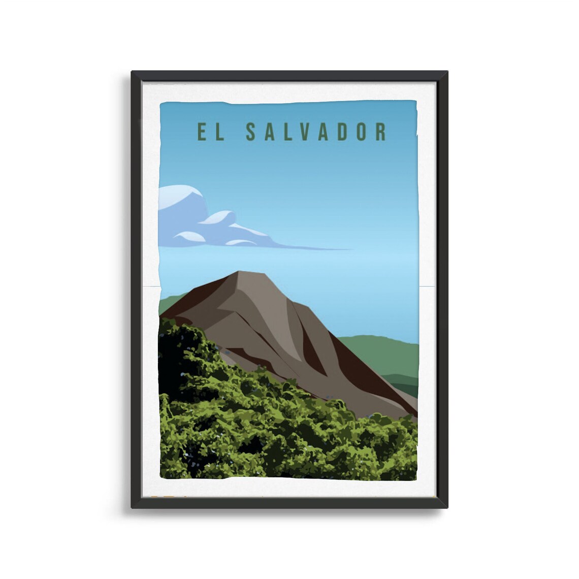 El Salvador Travel Poster Art Print, Country Poster