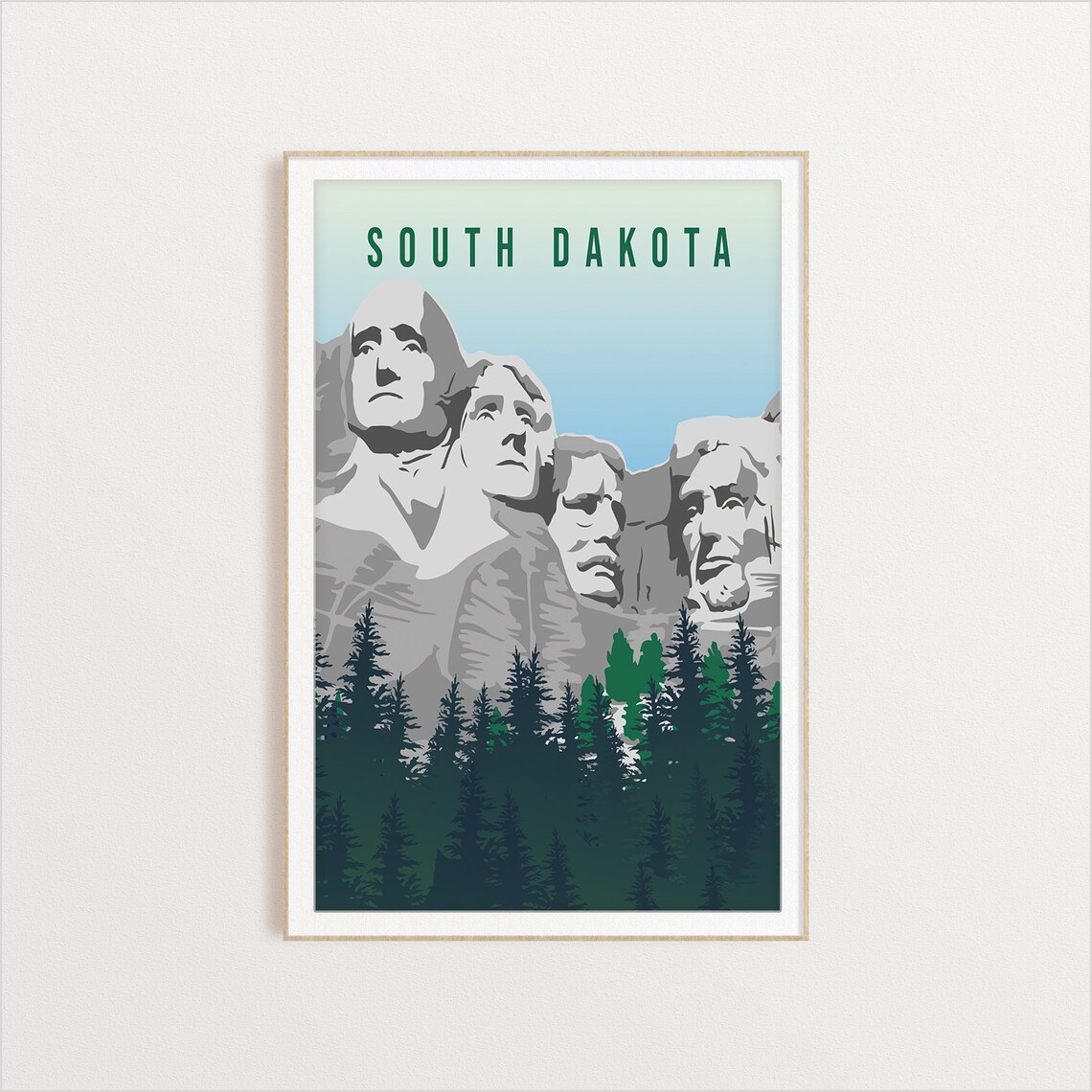 South Dakota State Travel Poster Art Print - Image 2