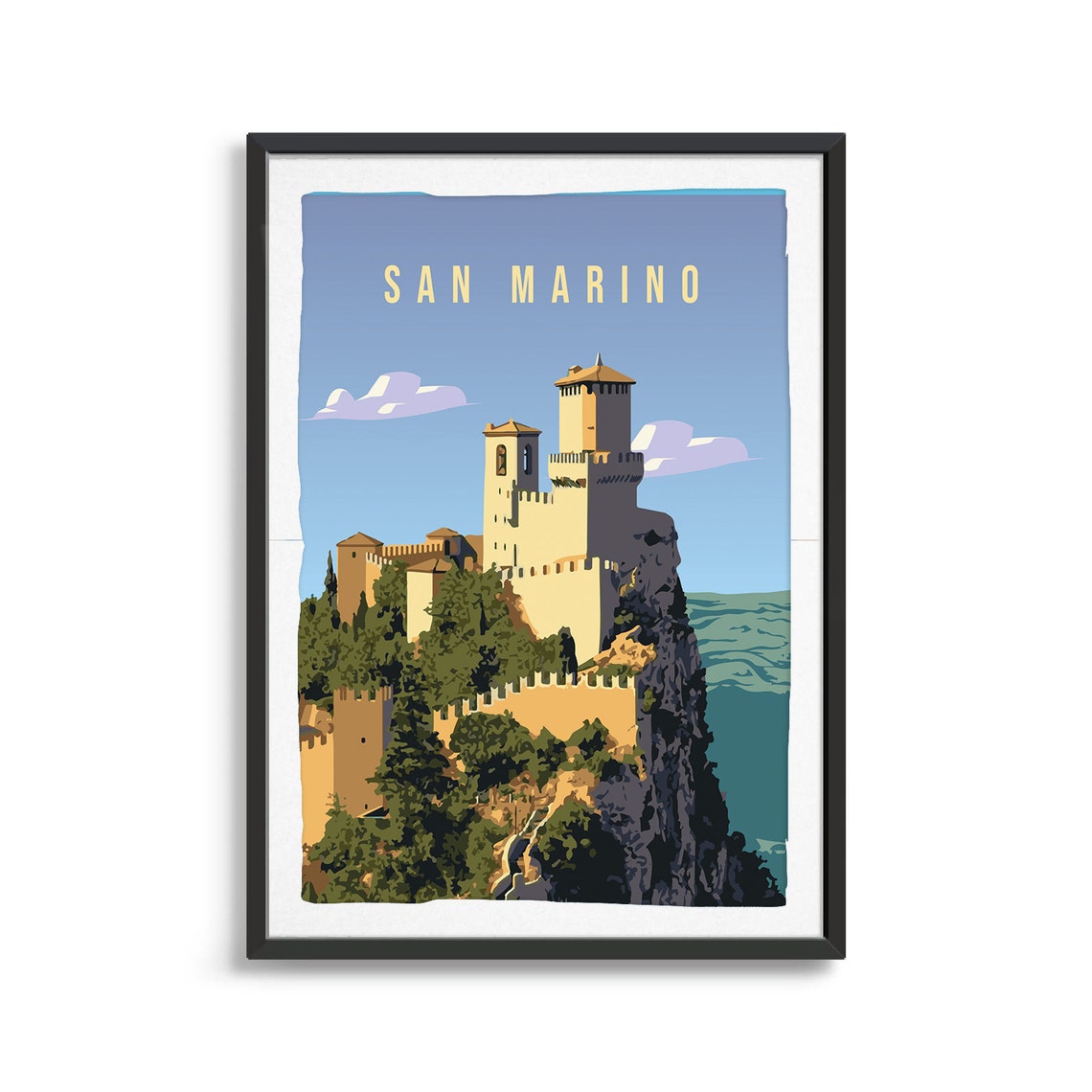 San Marino Country Poster Country Art Country Wall Art Country Print Country Poster Country Print Travel Gift Travel Illustration - Image 2