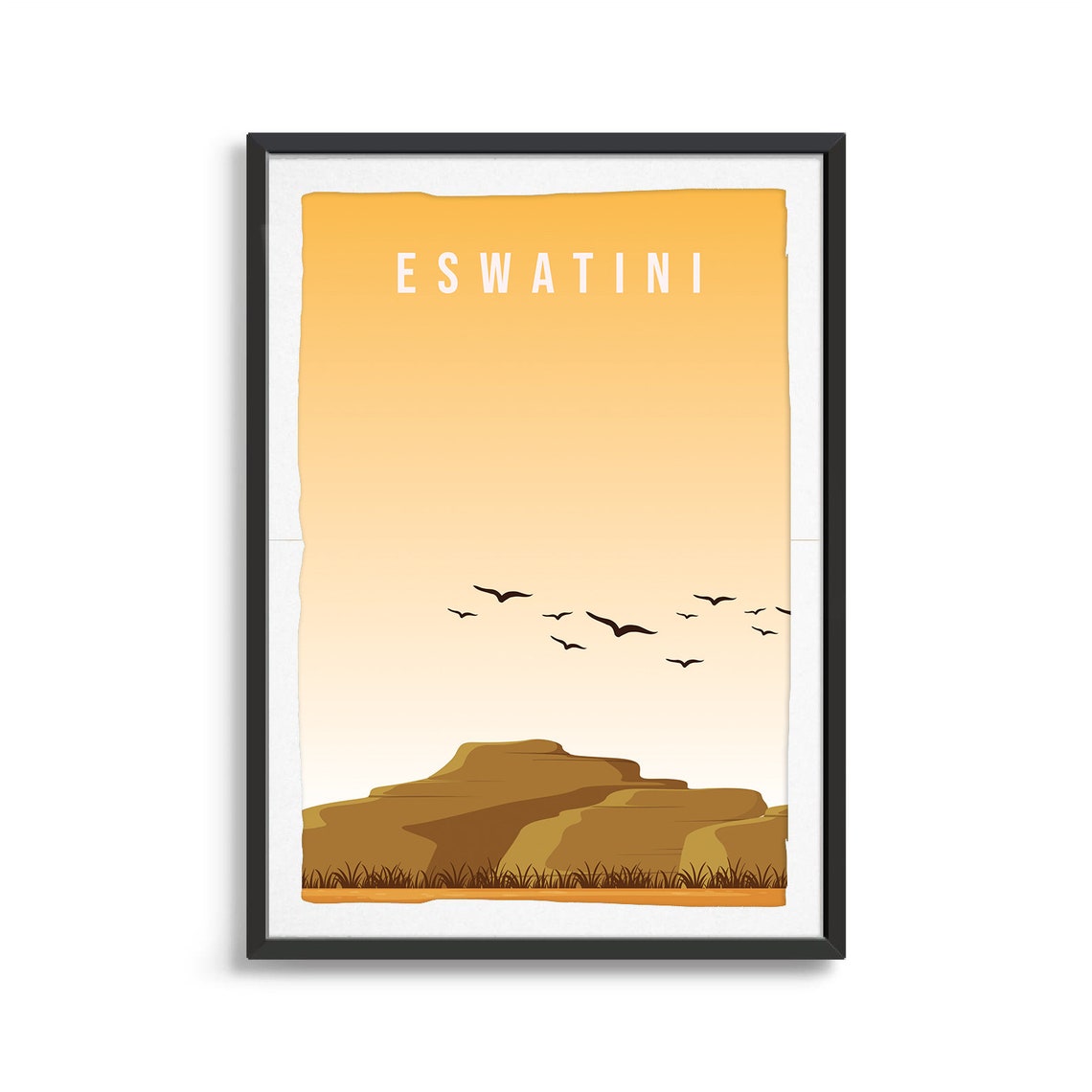 Eswatini Country Poster Art City Wall Art Country Art Country Poster Country Print Country Art Eswatini Travel Illustration - Image 2