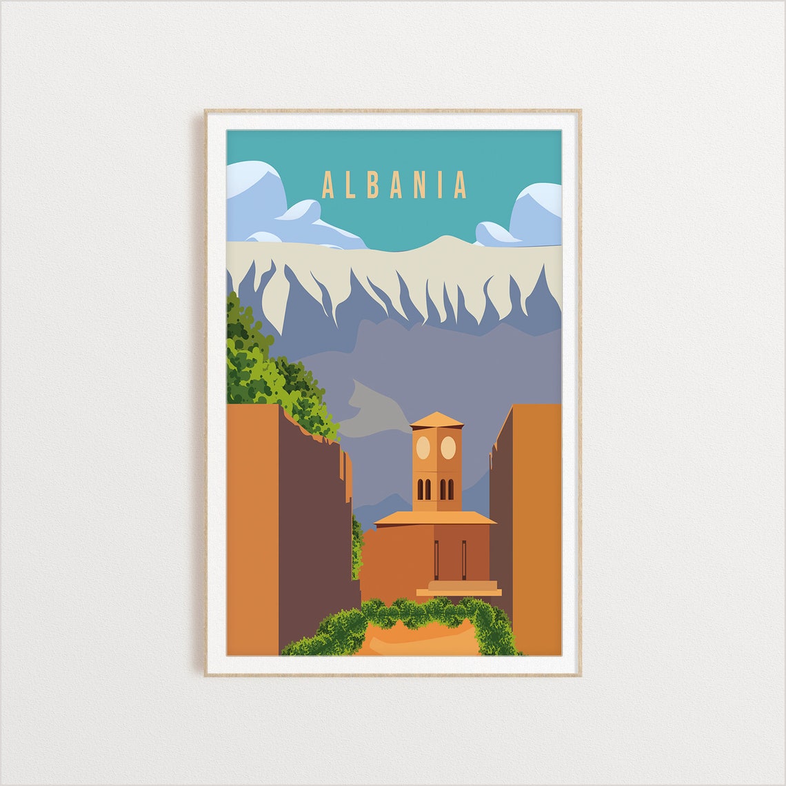 Albania Country Poster Country Art Country Wall Art Country Print Country Poster Country Print Travel Gift Travel Illustration - Image 2