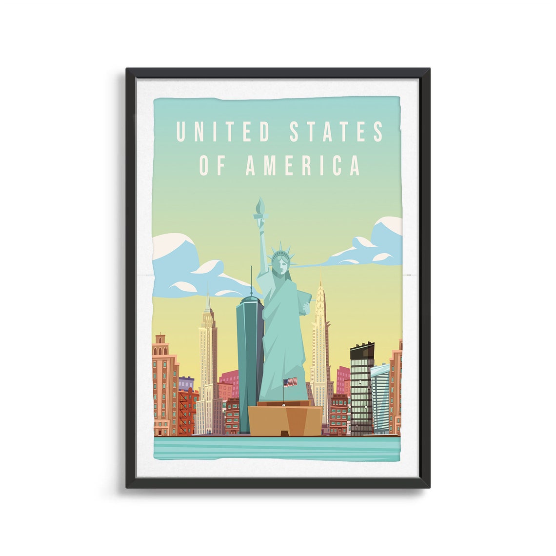 United States Travel Poster Art Print