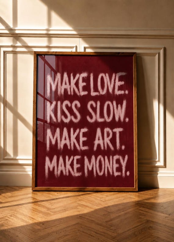Make Love Typography Poster Print