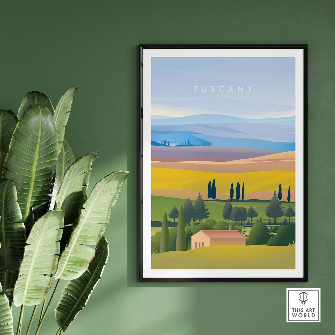 Tuscan Travel Poster, Tuscany Italy Wall Decor - Image 2