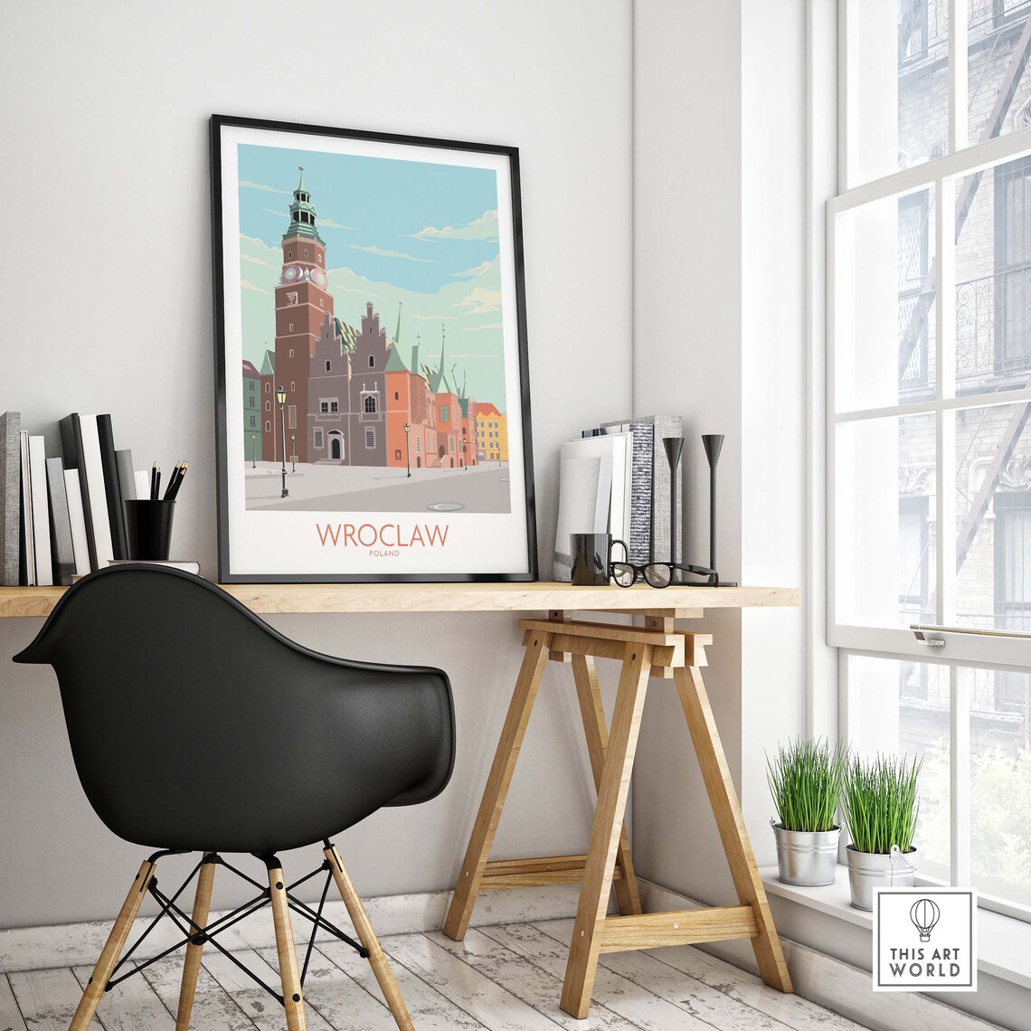 Wroclaw Travel Poster, Poland Wall Art Print - Image 4
