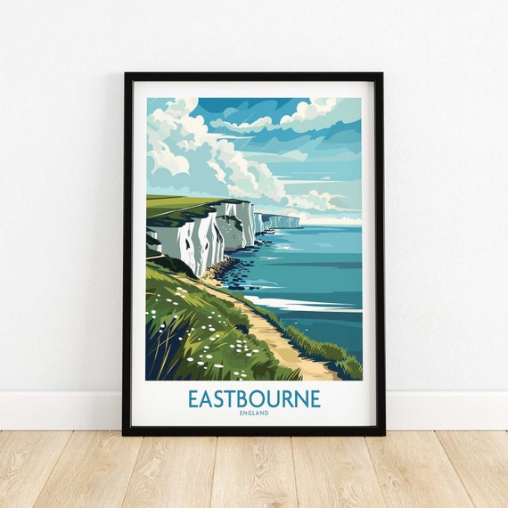 Eastbourne Wall Art Print Travel Poster Home Decor Artwork Gift Illustration Lover