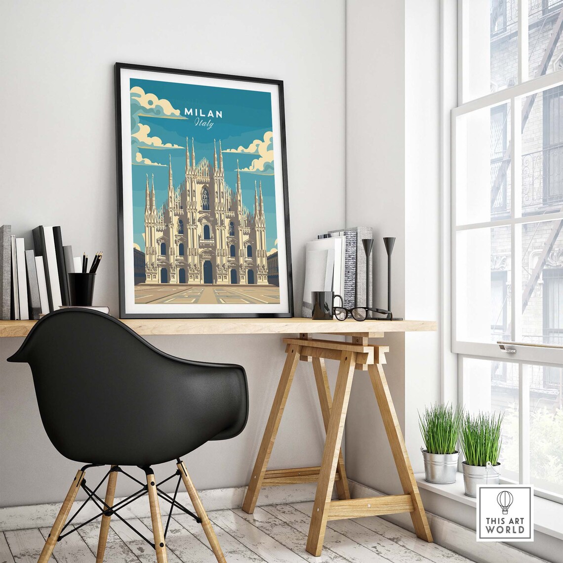 Milan Travel Poster, Italy Travel Wall Art Print - Image 4