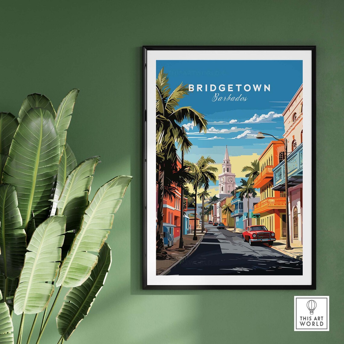 Bridgetown Barbados Travel Poster, Gallery Wall Art - Image 2