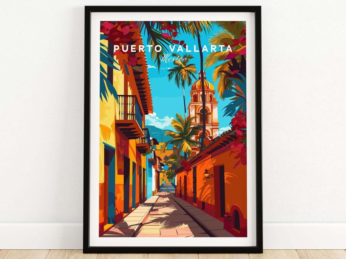 Puerto Vallarta Art Lover Gift Travel Poster