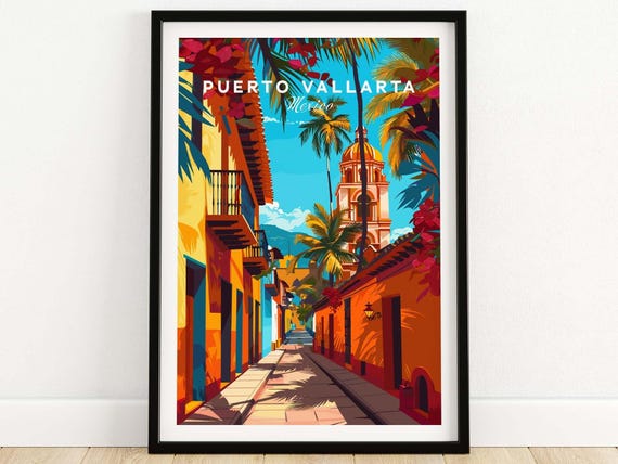 Puerto Vallarta Art Lover Gift Travel Poster