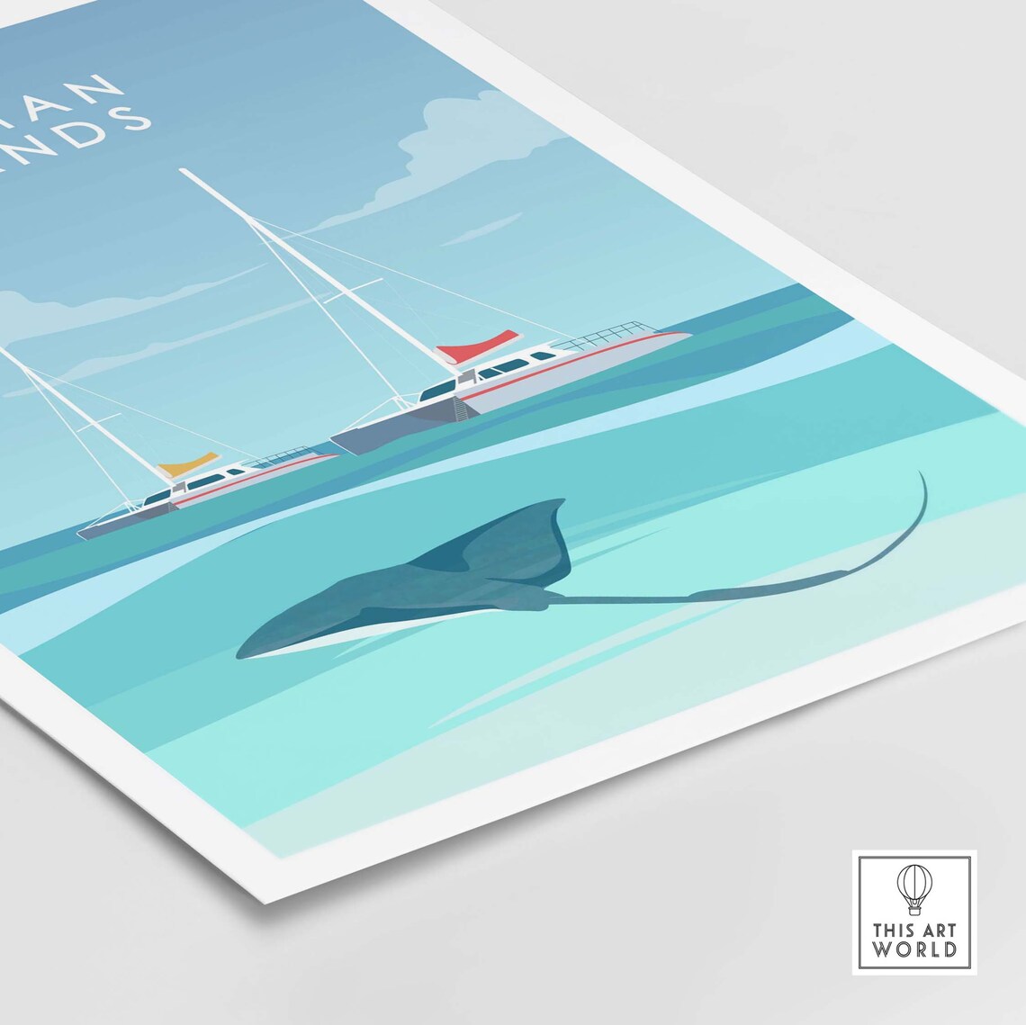 Cayman Islands Tropical Travel Wall Art Print - Image 4