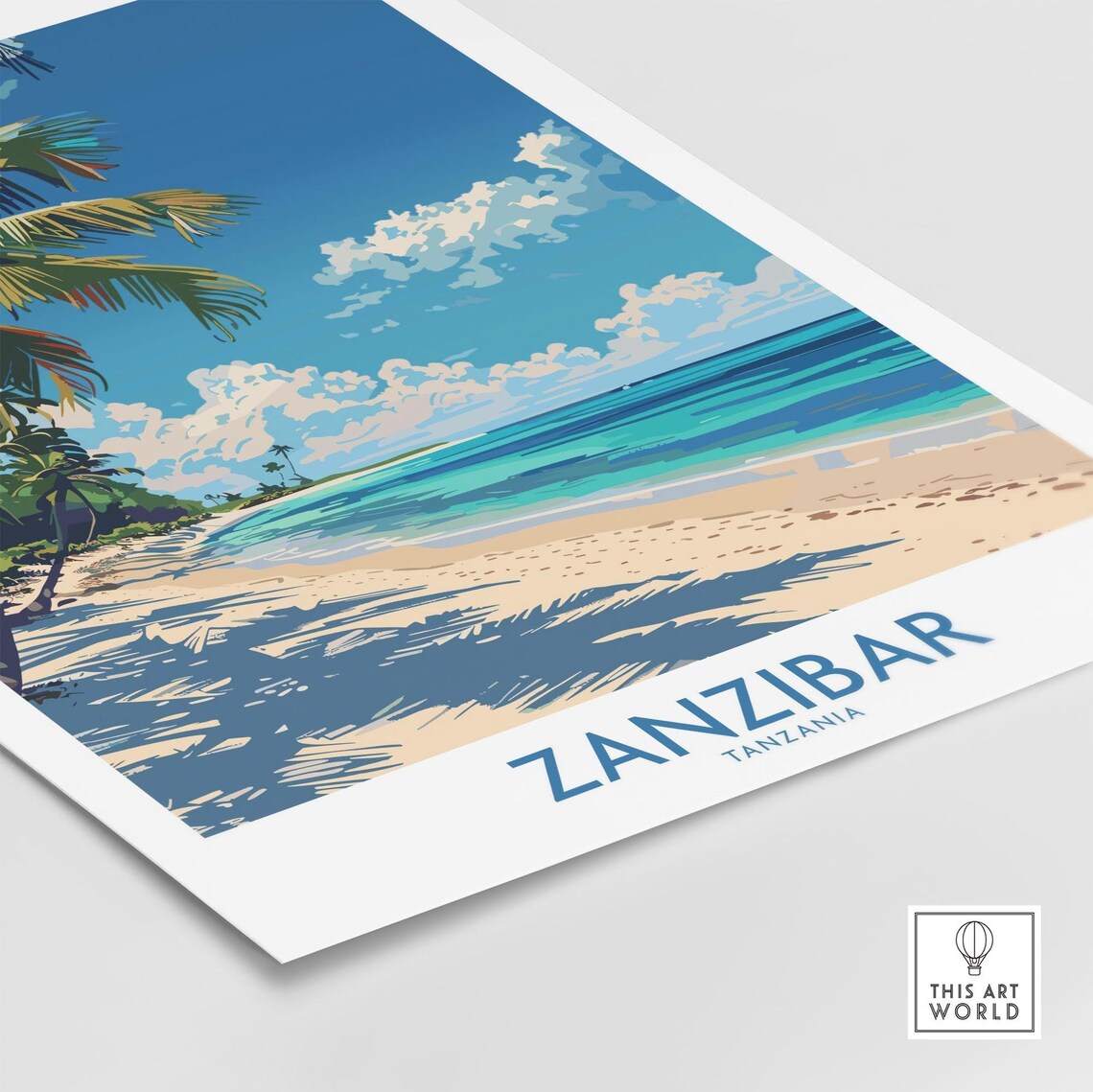 Zanzibar Print Tanzania Zanzibar Travel Print Wall Art Tanzania Wall Hanging Home Decor Zanzibar Art Lover Gift Zanzibar Birthday Present - Image 4