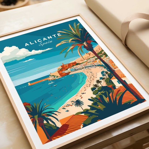 Alicante Print, Spain Travel Poster Wall Art