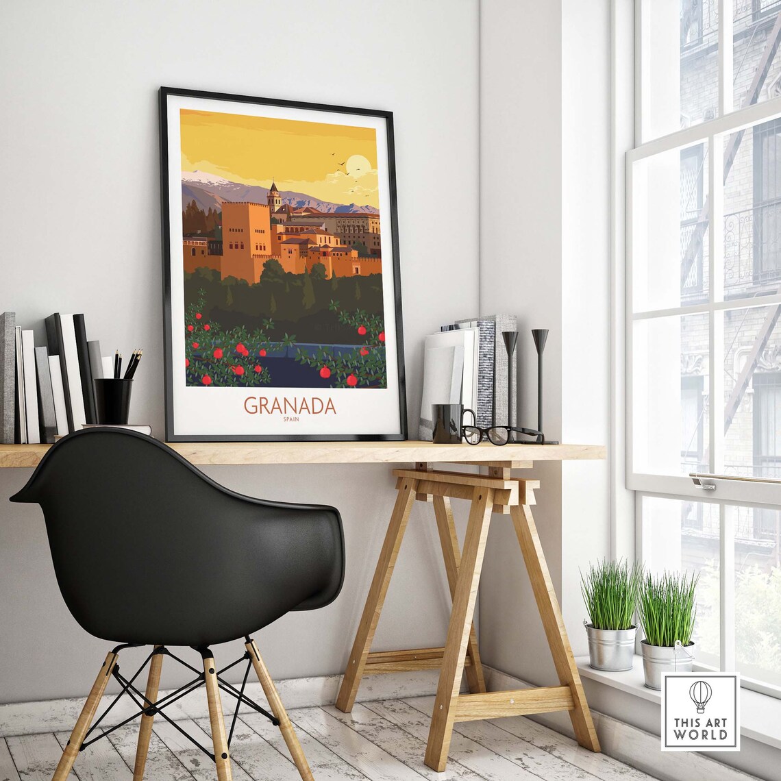 Granada Spain Travel Poster, Home Decor Art Print - Image 4