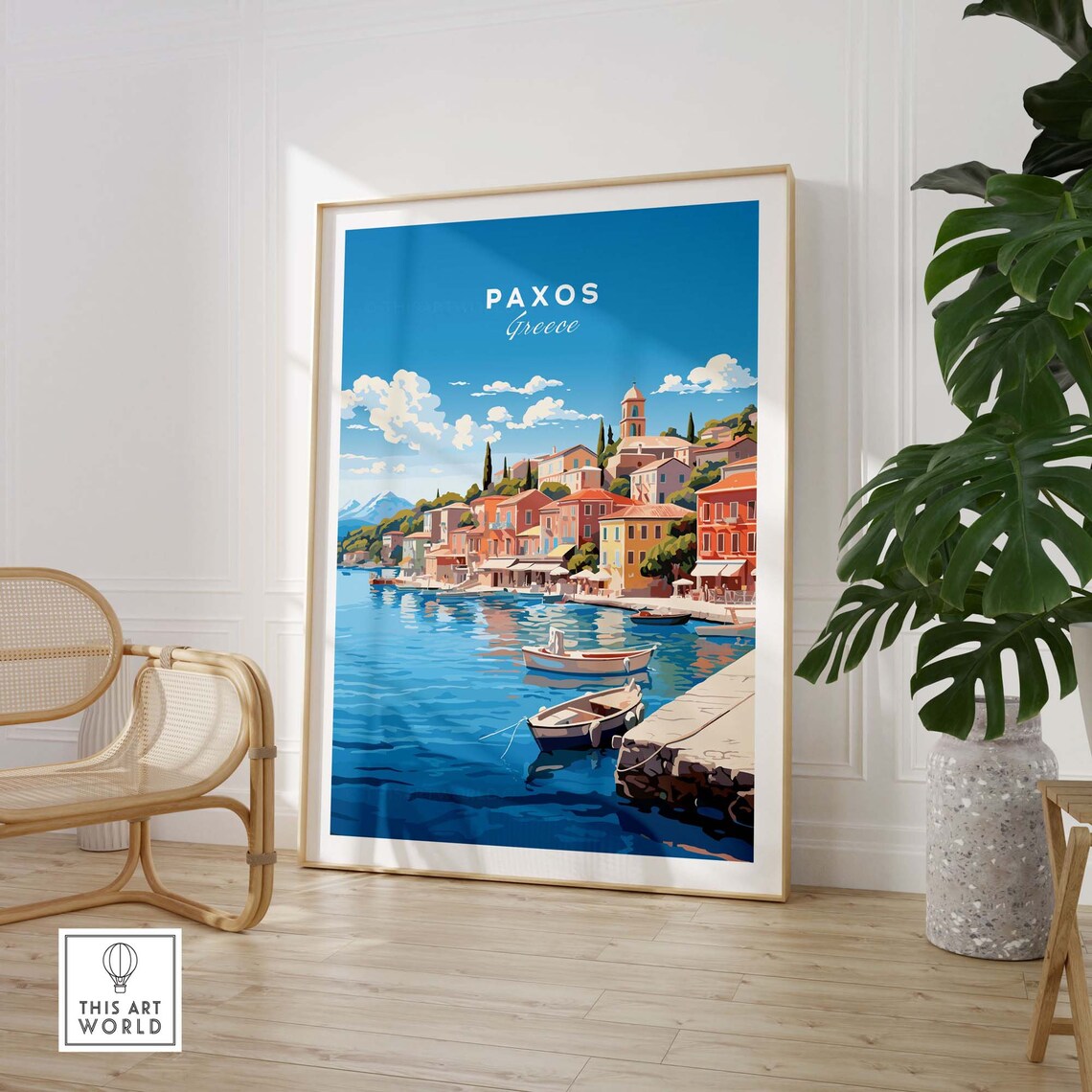 Paxos Travel Poster, Gift for Home Decor - Image 3