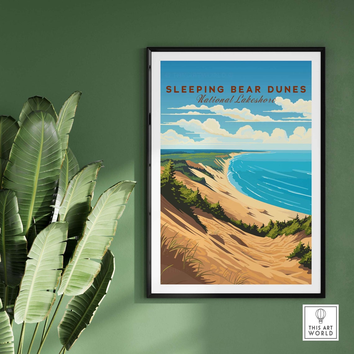 Sleeping Bear Dunes Poster Art Print Travel Print Home Dcor Poster Gift Illustration Artwork Birthday Present - Image 2