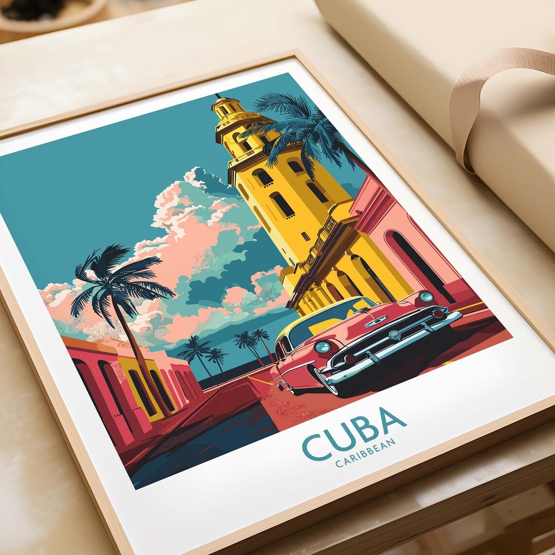 Cuba Travel Poster, Havana Artwork Print