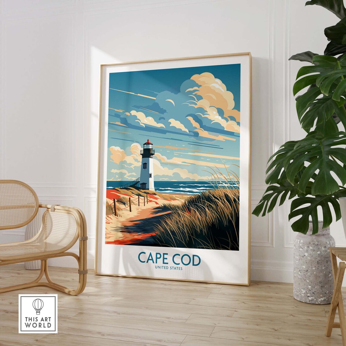 Cape Cod Travel Poster, Home Decor Art Print - Image 3