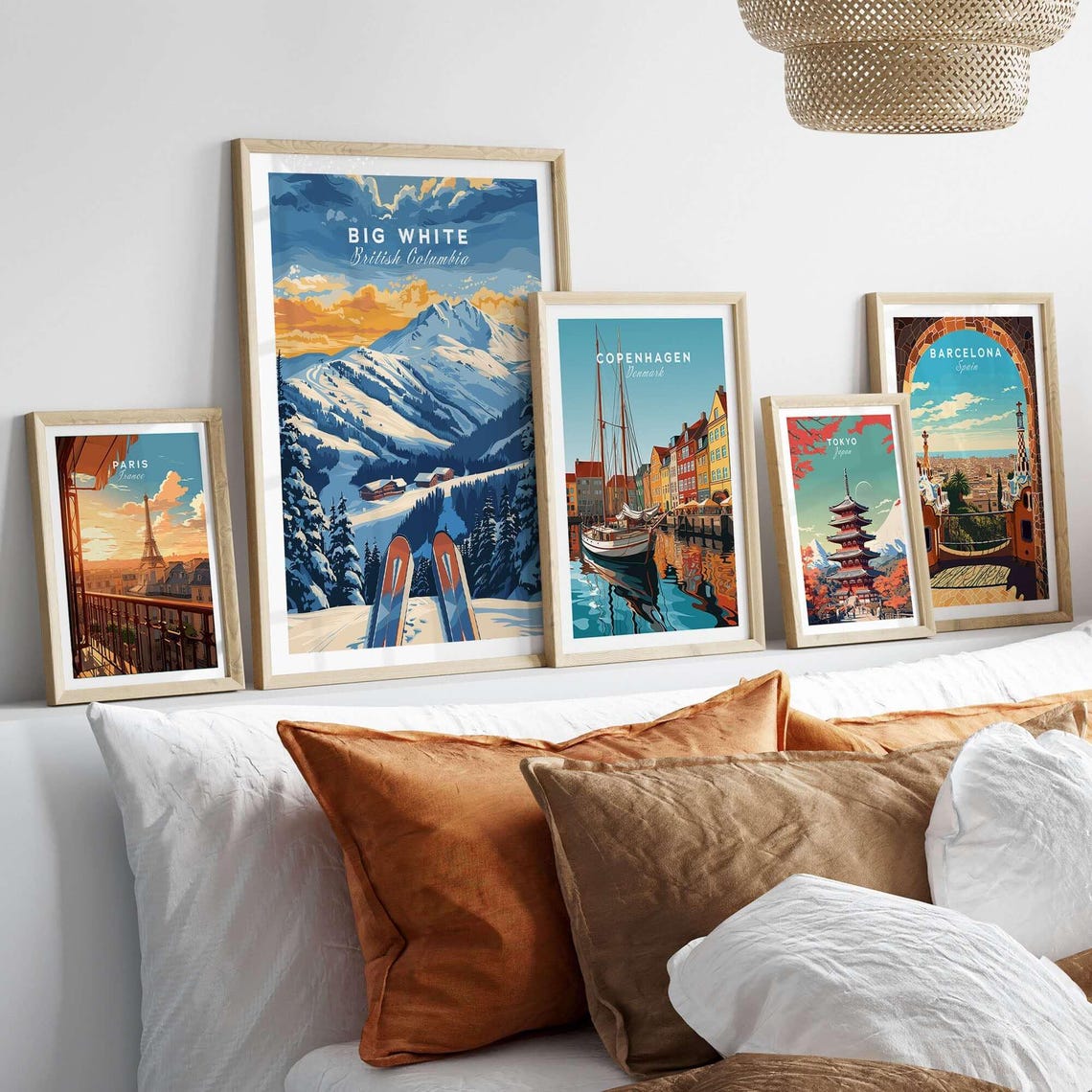Big White Ski Lodge Art Print, Winter Sports - Image 3