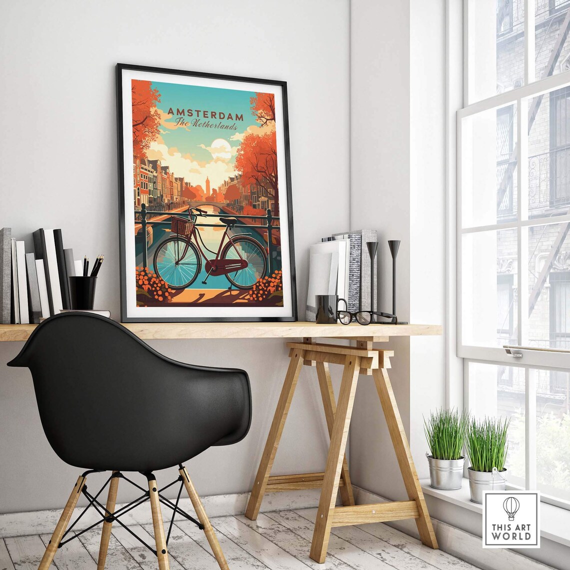 Amsterdam, Netherlands Travel Poster, Birthday Gift - Image 4
