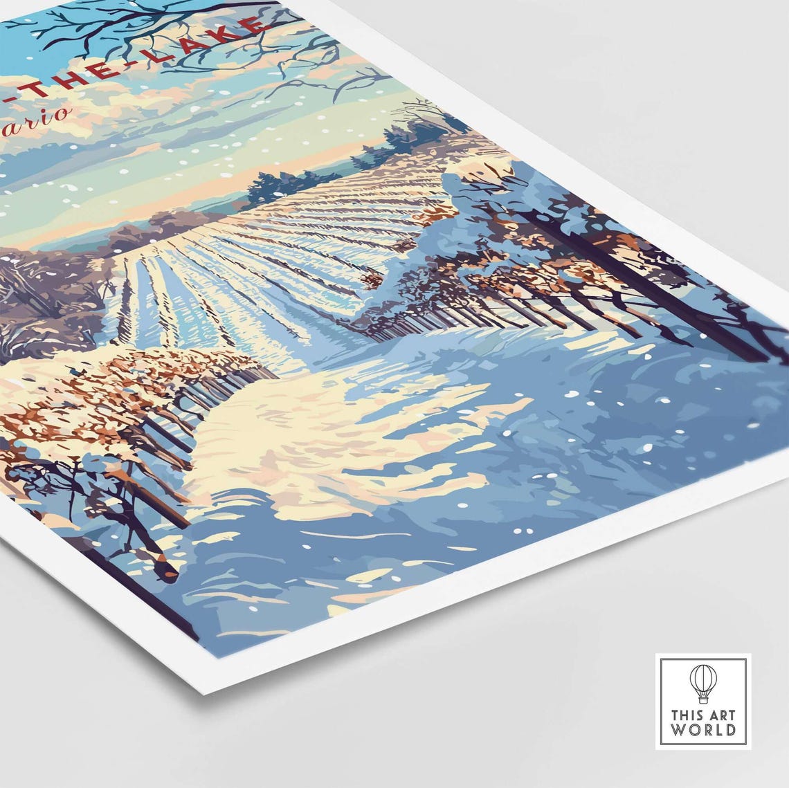 Niagara On The Lake Winter Vineyard Scene, Travel Poster - Image 5