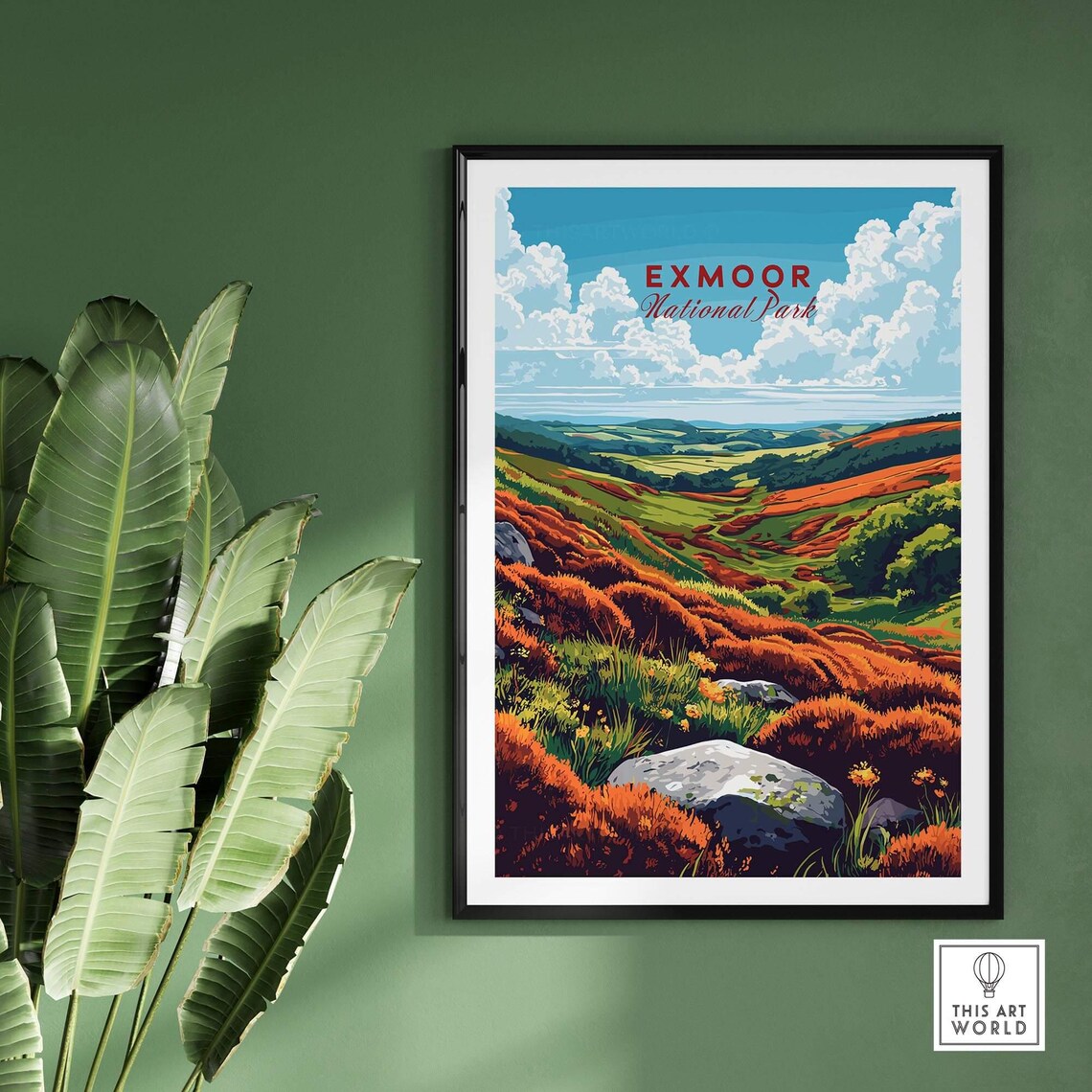 Exmoor National Park Art Print, Wall Decor Illustration - Image 2