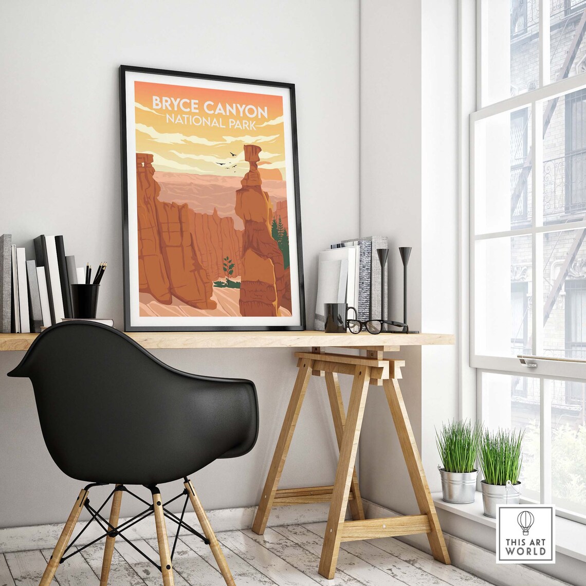 Bryce Canyon Travel Poster, Utah National Park Art Print - Image 4