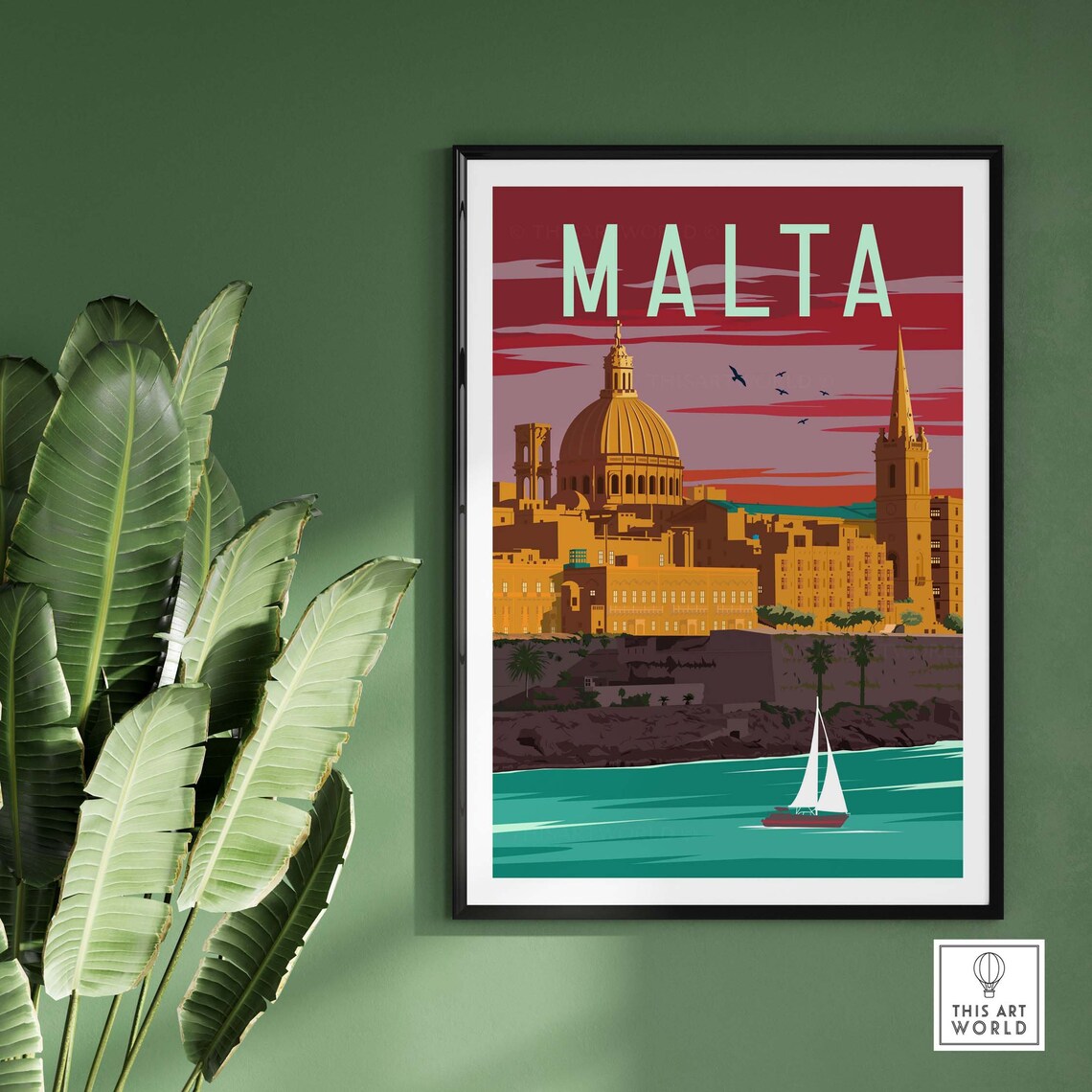 Malta Vintage Travel Poster, Valletta Art Print - Image 2
