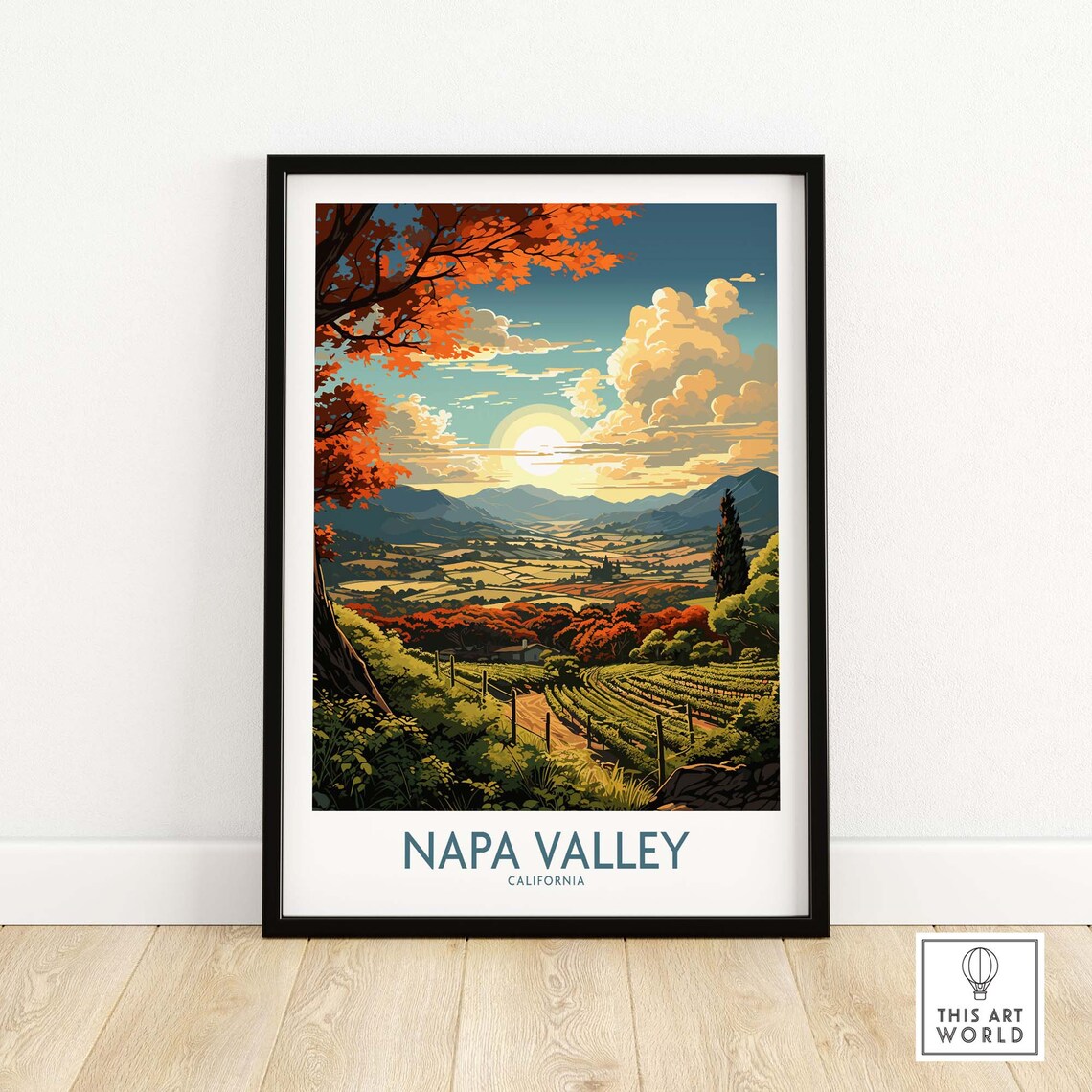 Napa Valley Poster, Travel Poster for Home Decor