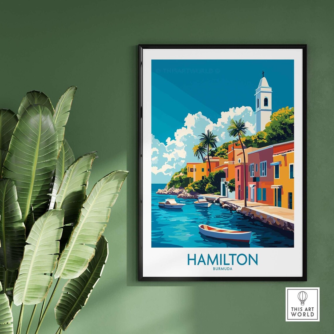 Hamilton Bermuda Travel Poster, Travel Art Print - Image 2