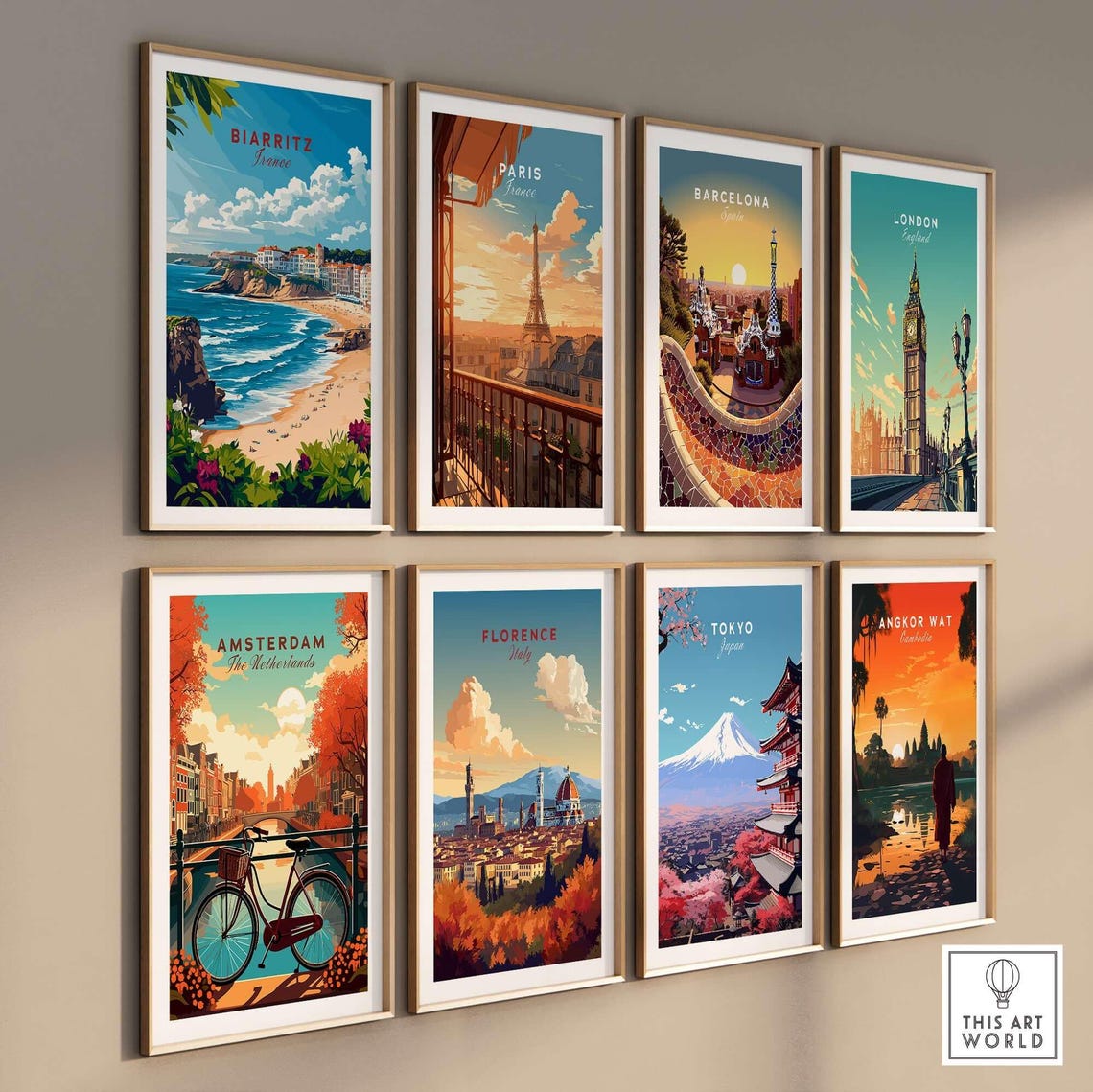 Biarritz Wall Art Print France Travel Poster France Home Decor Biarritz Artwork Poster Gift Biarritz Illustration Art Lover France - Image 3
