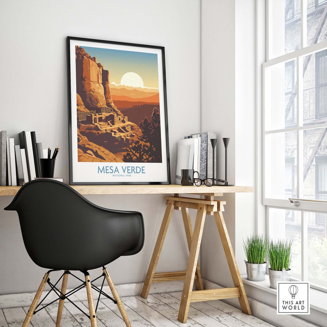 Mesa Verde National Park Ancient Cliff Dwellings Sunset Glow Poster - Image 4