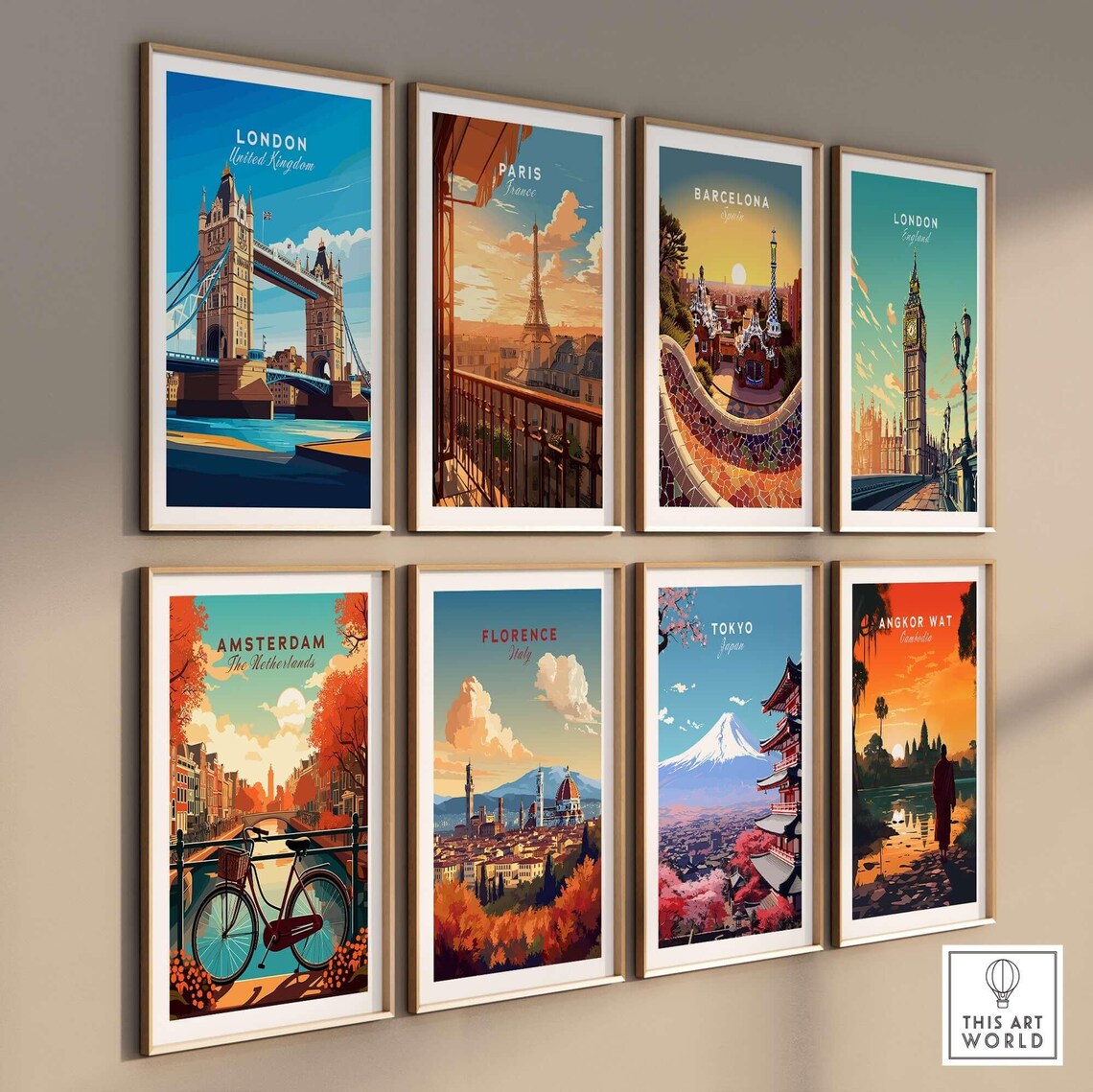 London United Kingdom Tower Bridge Thames Landmark View Poster - Image 3