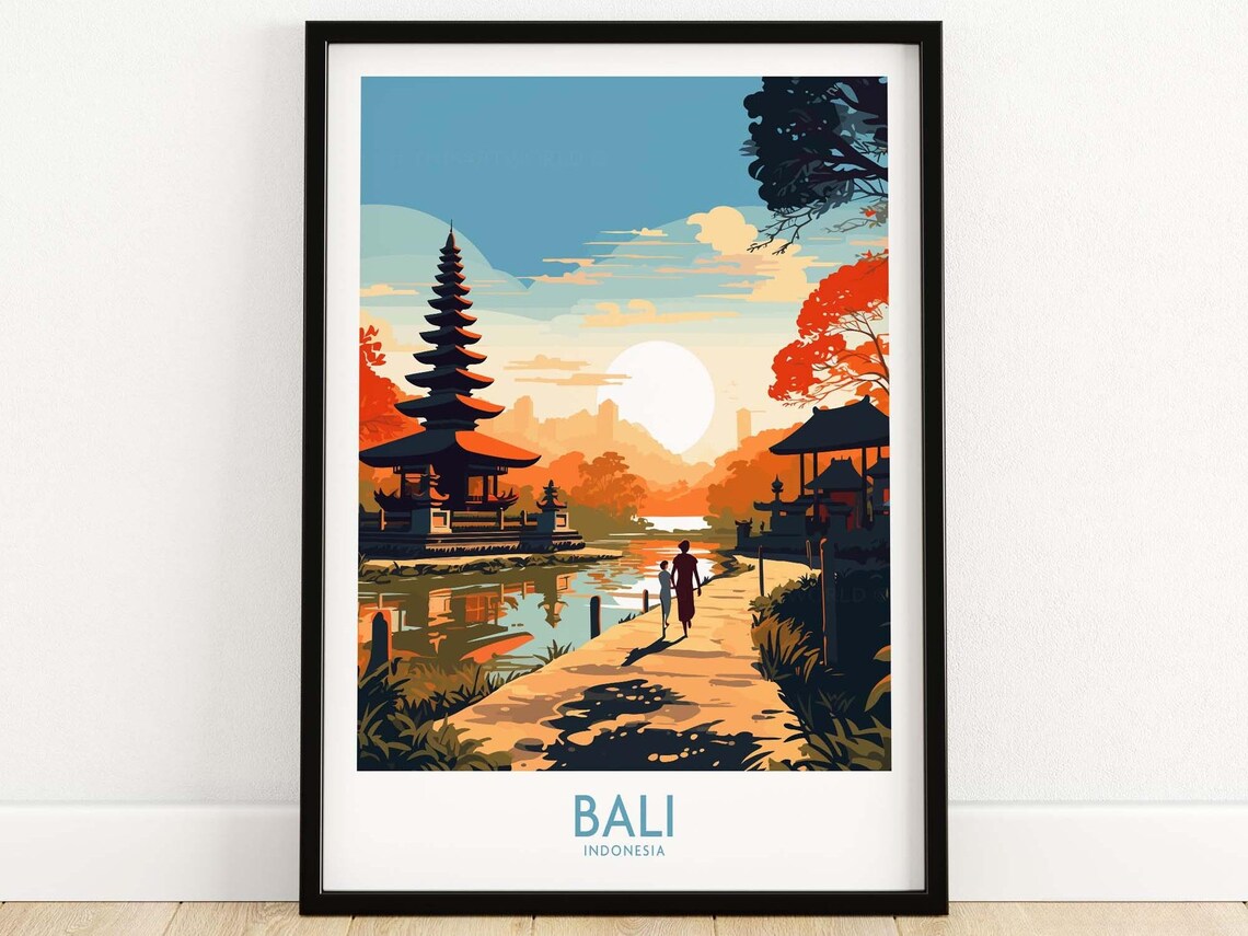 Bali Travel Poster, Home Decor Art Print