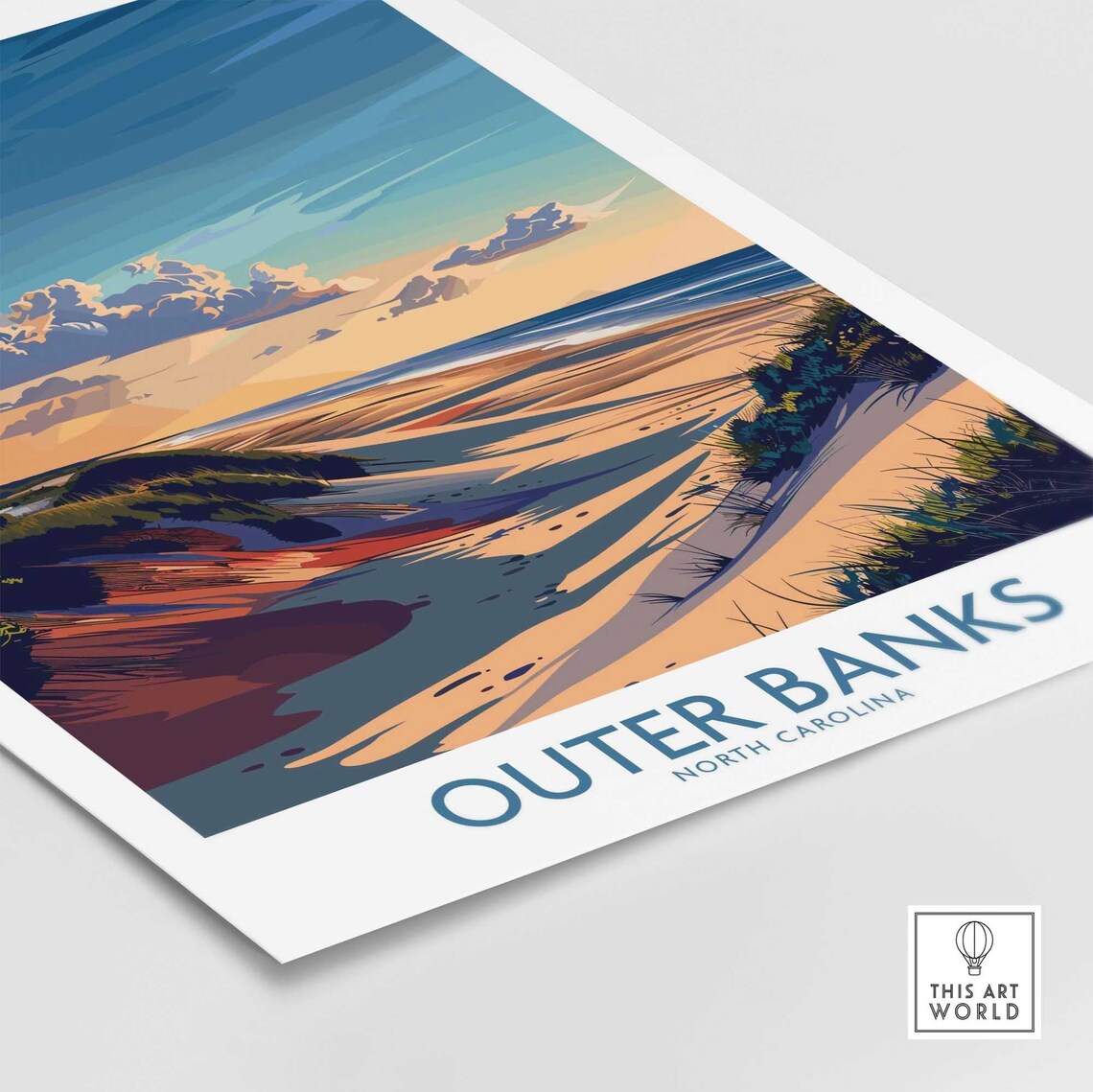 Outer Banks Island Travel Poster, North Carolina - Image 4