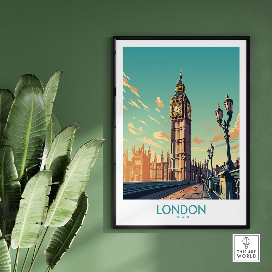 London Travel Poster, Home Decor Art Print - Image 2