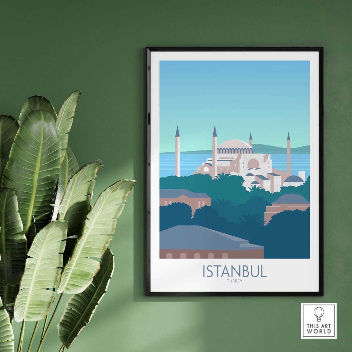 Istanbul Print Istanbul Travel Poster Istanbul Wall Art Istanbul Poster Print Hagia Sophia Print Istanbul Art Print Home Dcor - Image 3