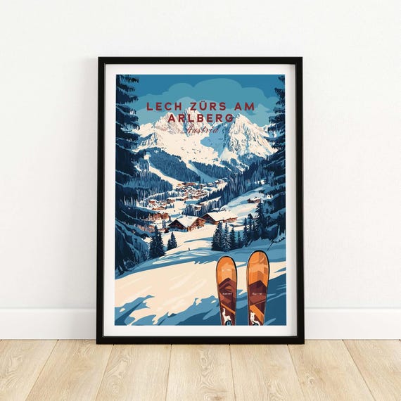 Lech Zrs Am Arlberg Ski Travel Poster