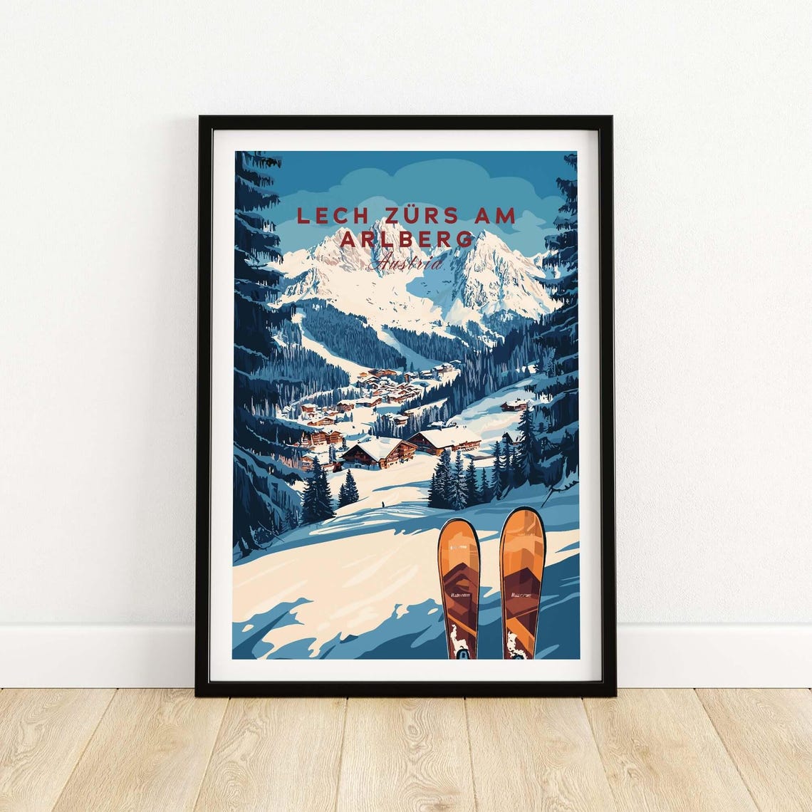 Lech Zrs Am Arlberg Ski Travel Poster