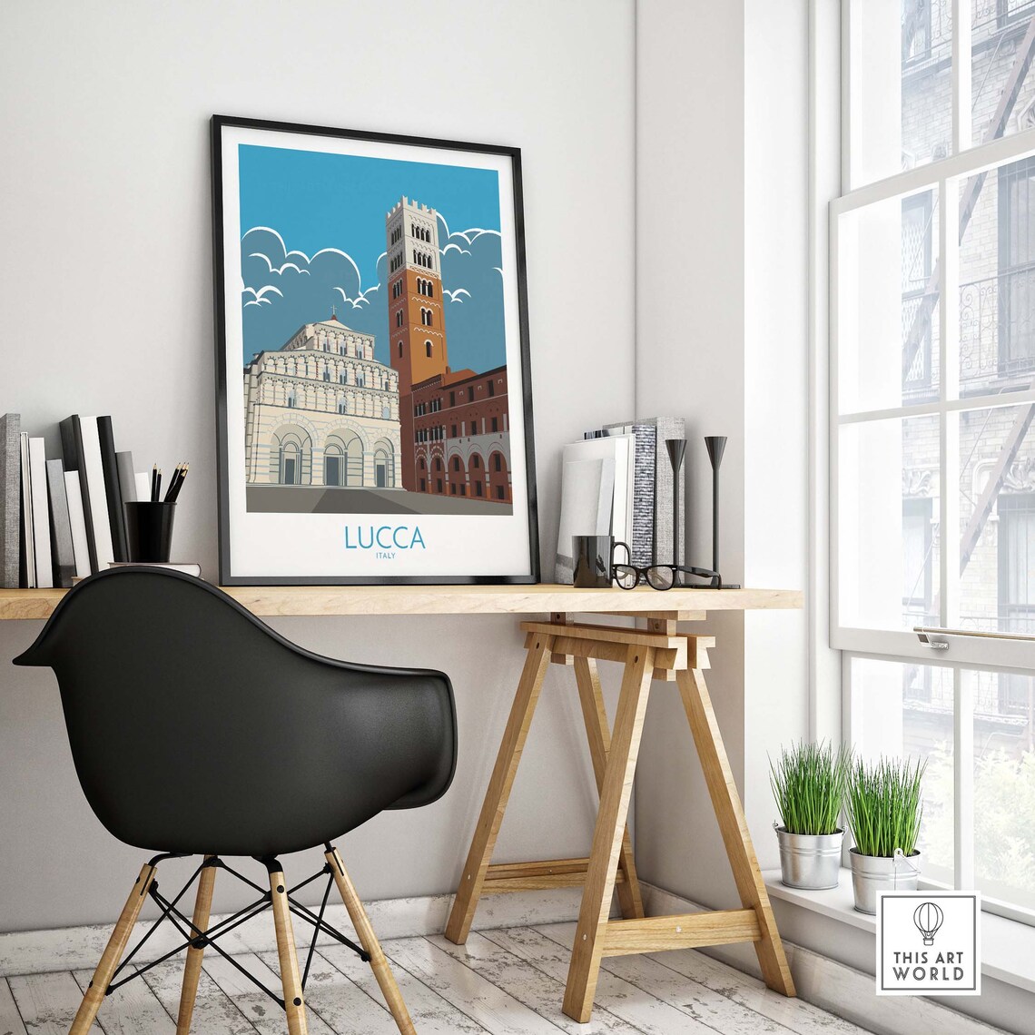 Lucca Italy Travel Poster, Travel Poster Art Print - Image 4