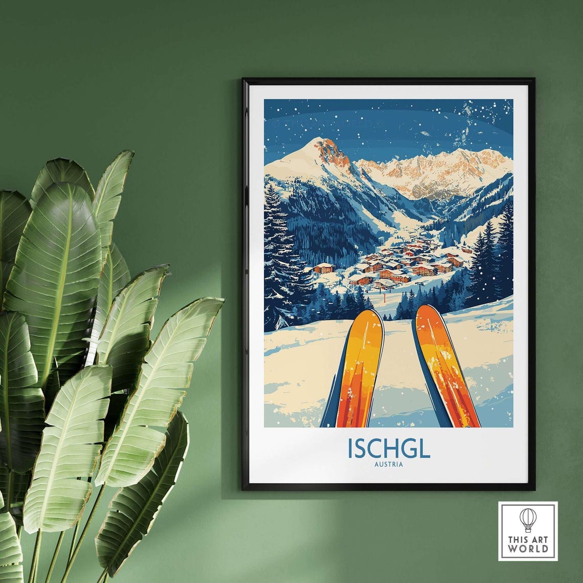Ischgl Ski Resort Travel Poster, Austria - Image 2