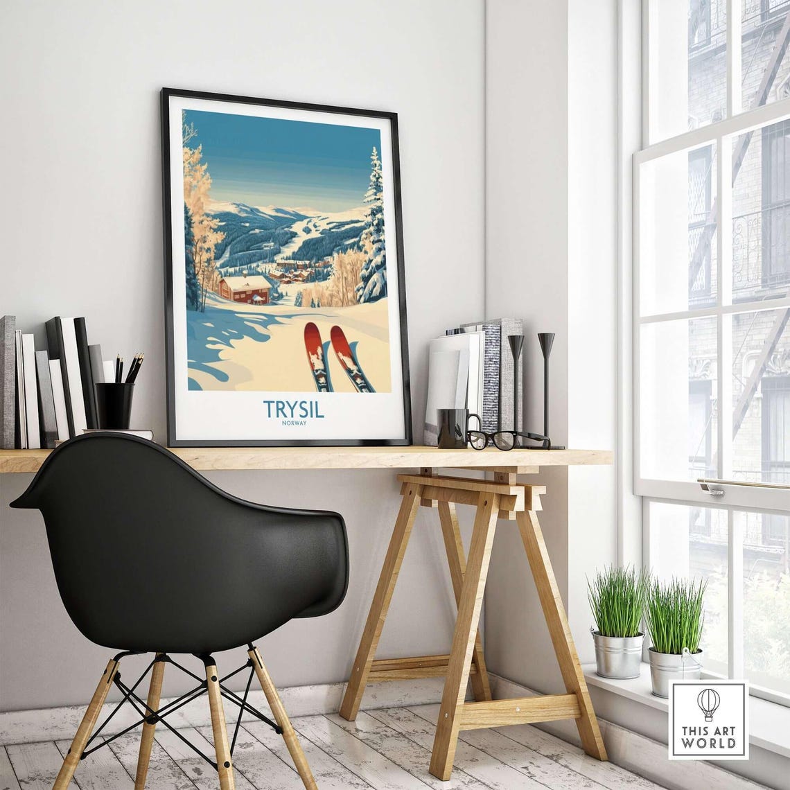 Trysil Ski Resort, Winter Sports Adventure Art Print - Image 4
