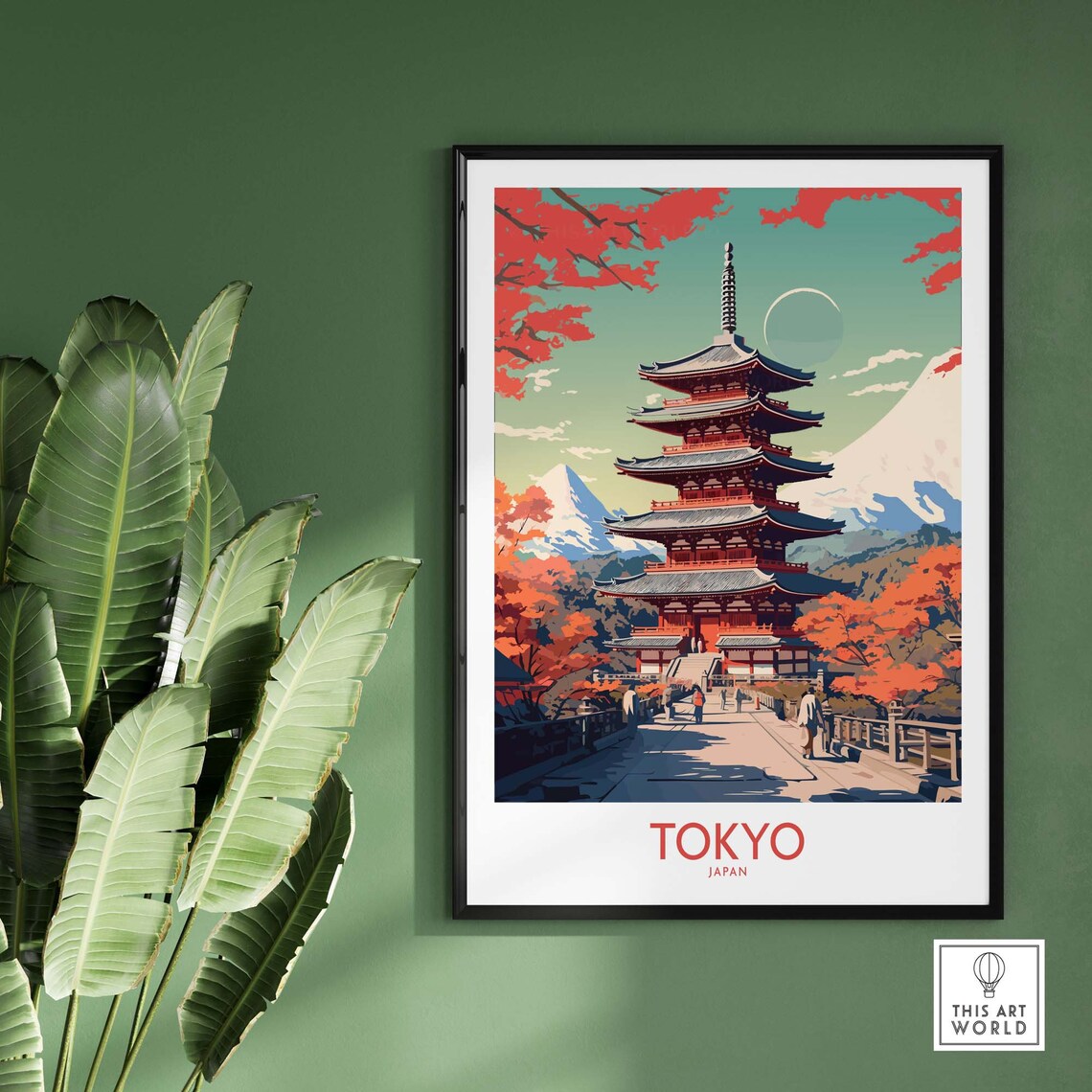 Tokyo Japan Travel Poster, Cityscape Art Print - Image 2