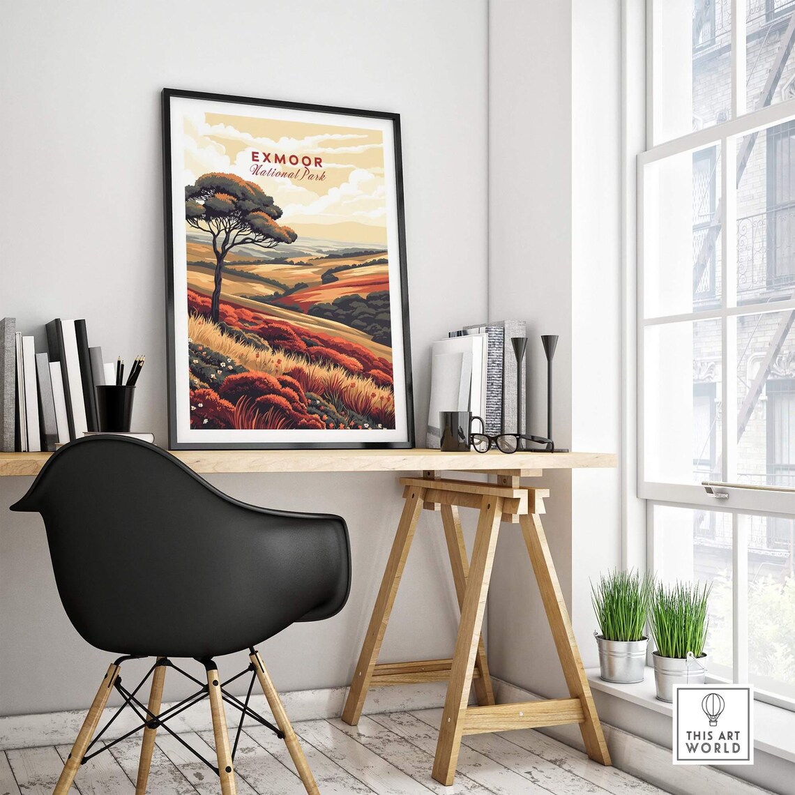 Exmoor Travel Poster, National Park Illustration - Image 4