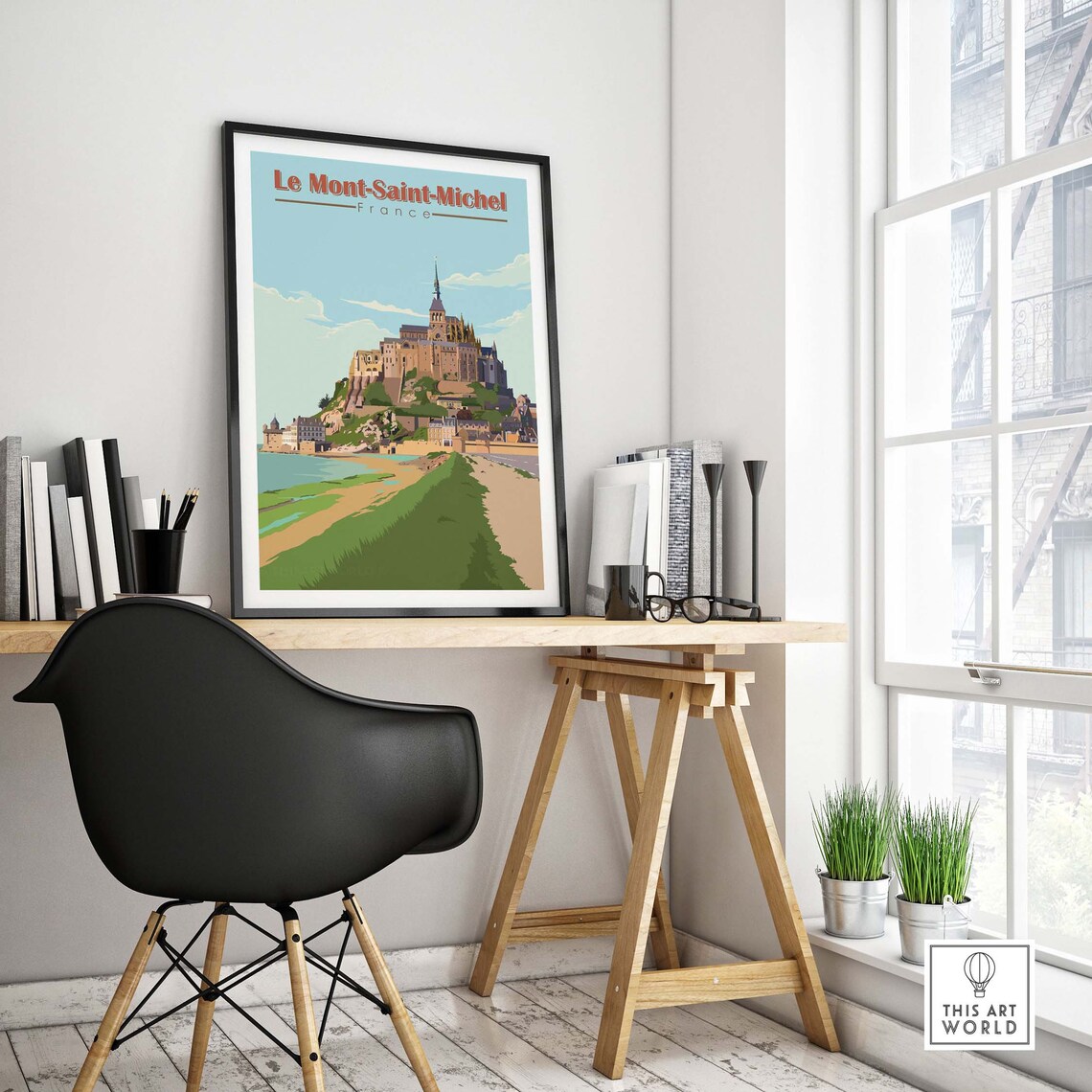 Le Mont Saint Michel Travel Poster, Normandy France - Image 4