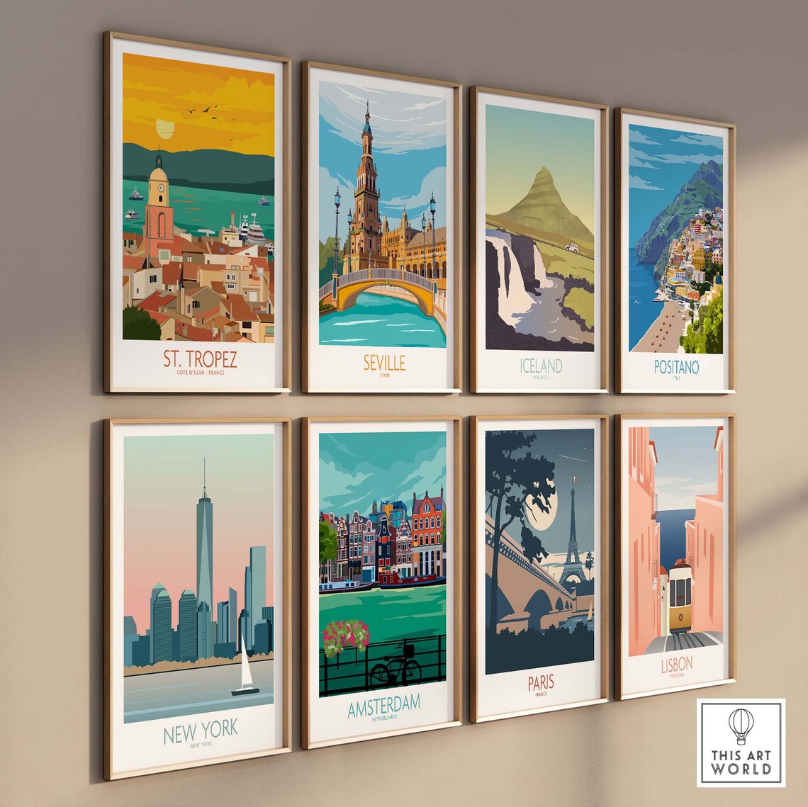 St Tropez French Riviera Travel Poster Print - Image 3