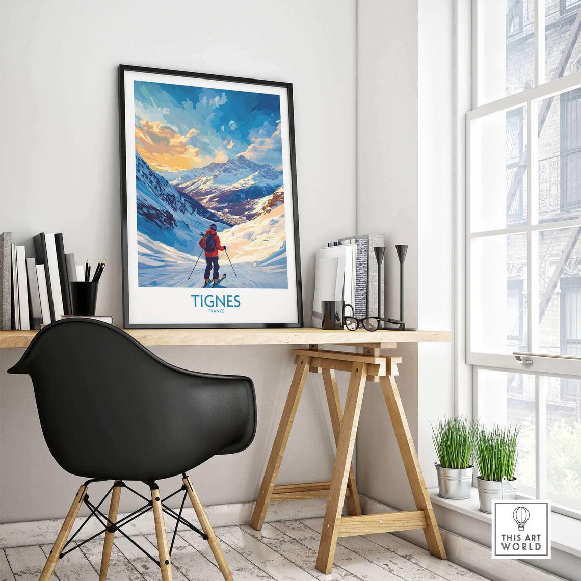 Tignes Ski Resort, Winter Sports Artwork - Image 4