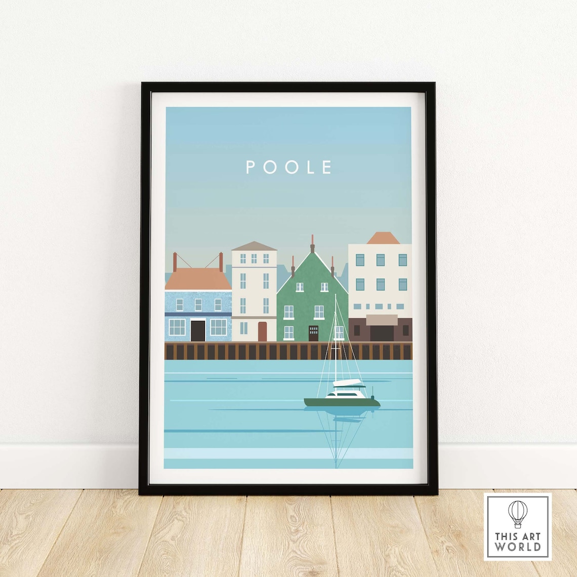 Poole Print Poster, Dorset Quay Harbour Art